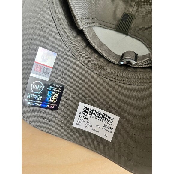 San Jose State Spartans Hat Cap Strap Back Operation Hat Trick OHT Olive Camo sj - Picture 8 of 11